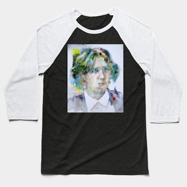 OSCAR WILDE watercolor portrait .13 Baseball T-Shirt by lautir